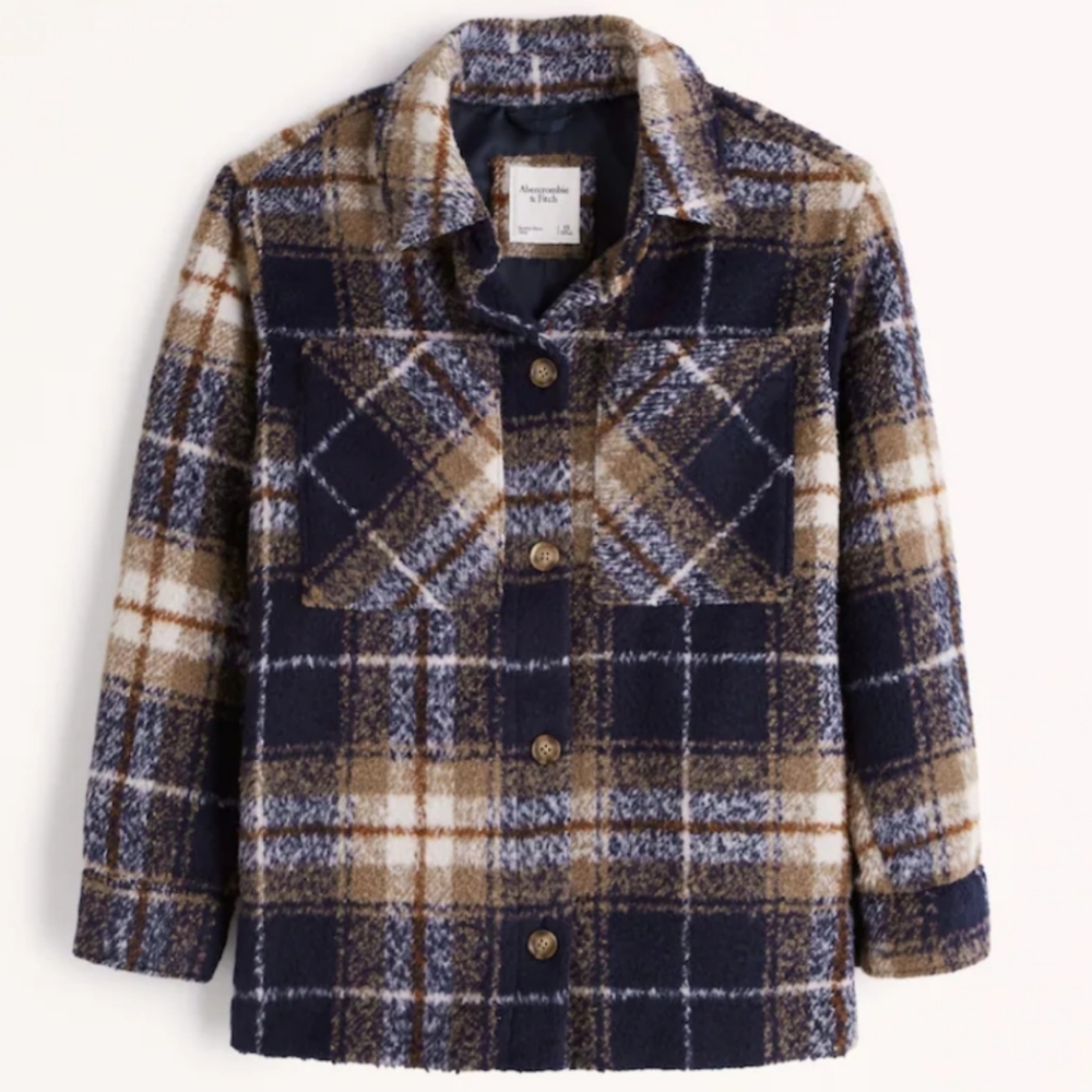 ABERCROMBIE & FITCH: Cozy Shacket - Picture 7 of 8